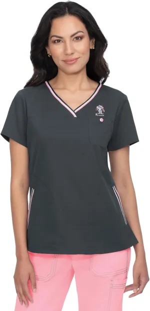 KOI Tokidoki Ashley Crossover V-Neck Women's Top Caribbean