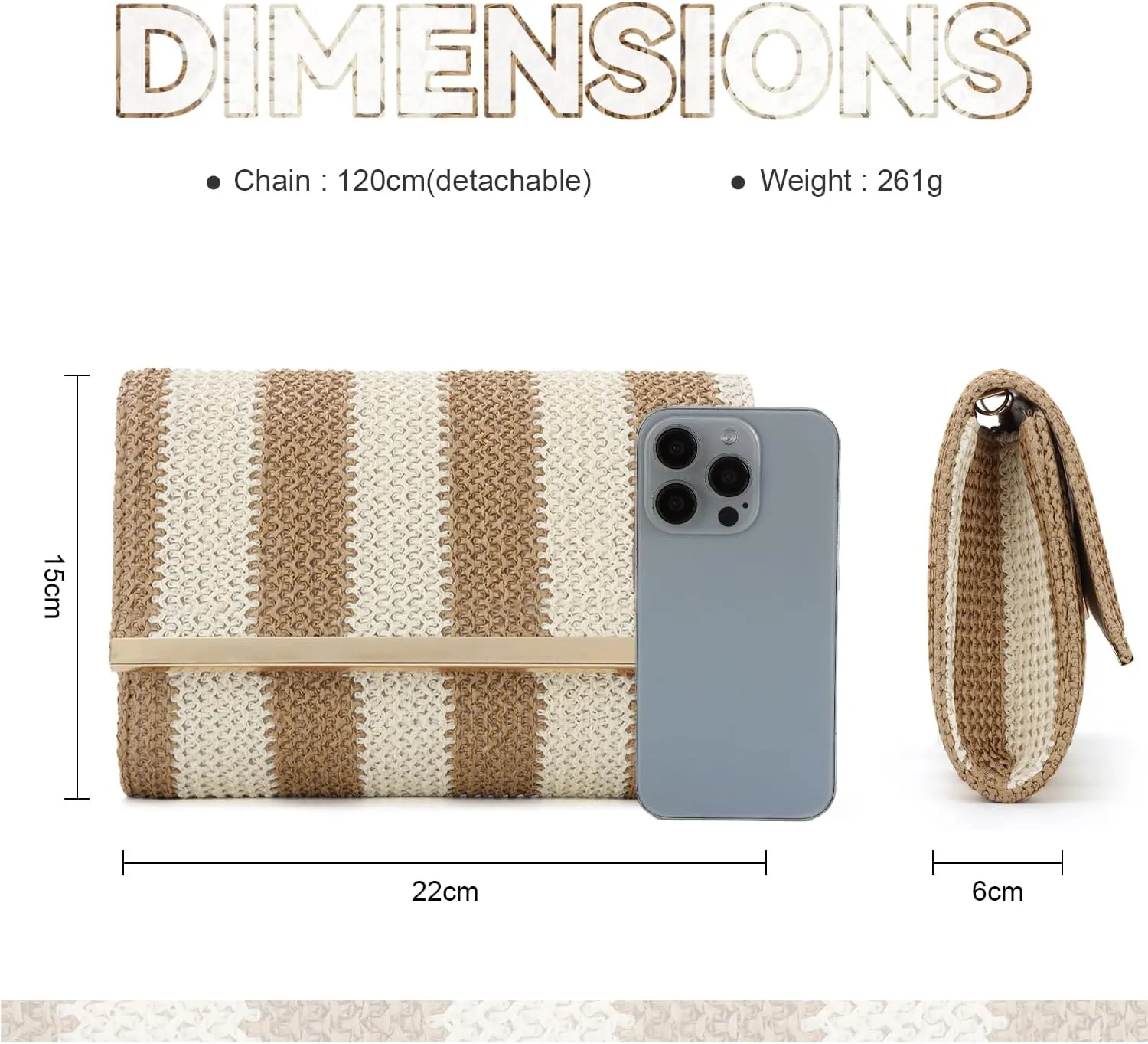 KUANG! Straw Clutch Purse Women Woven Straw Shoulder Bags Summer Beach Envelope Handbag Wallet