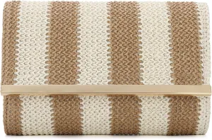 KUANG! Straw Clutch Purse Women Woven Straw Shoulder Bags Summer Beach Envelope Handbag Wallet
