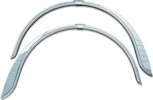 Kuryakyn 7214 Motorcycle Accent Accessory: Rear Fender Flares for 2009-19 Harley-Davidson Trike Motorcycles, Chrome, 1 Pair , black