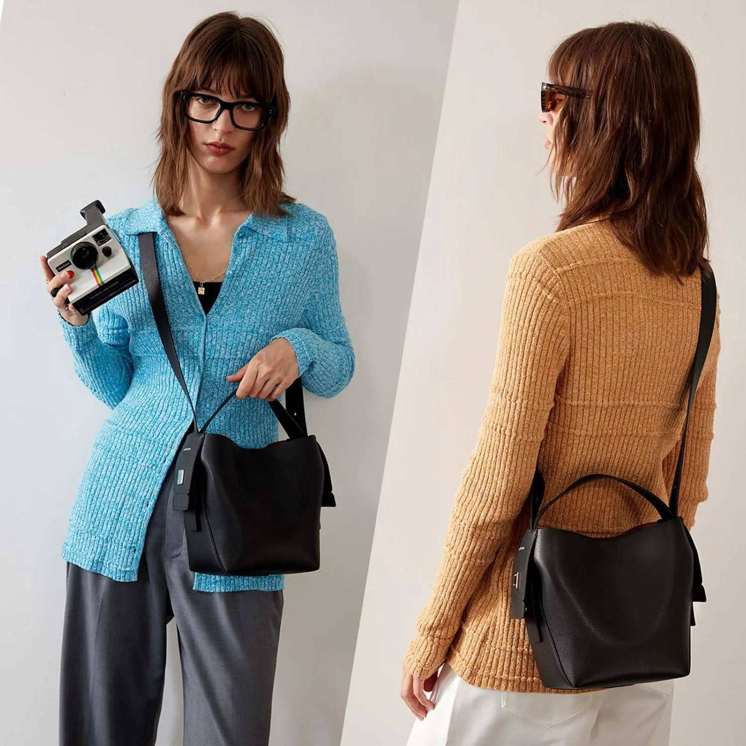 LA FESTIN Small Purse Genuine Leather Bags for Women: Shoulder Handbags Crossbody Bag