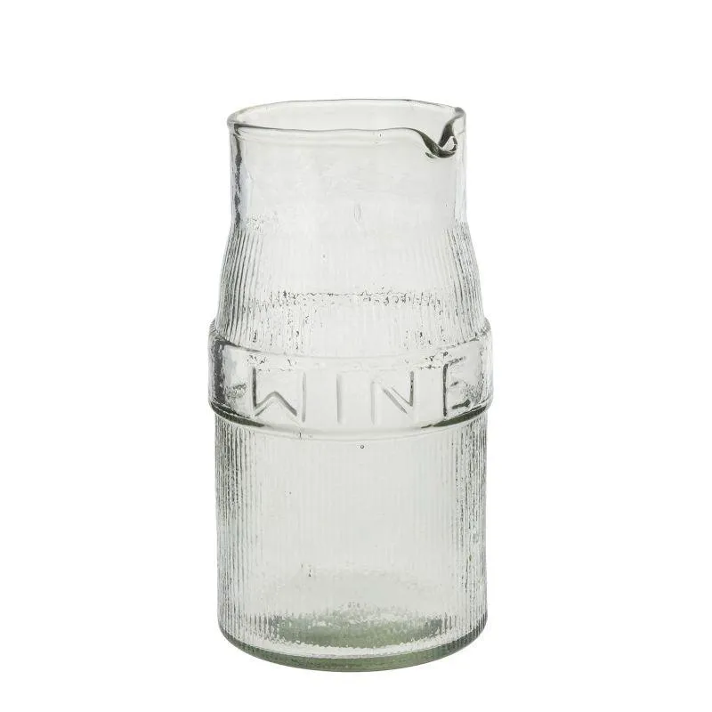 Labeled Pressed Glass Pitcher