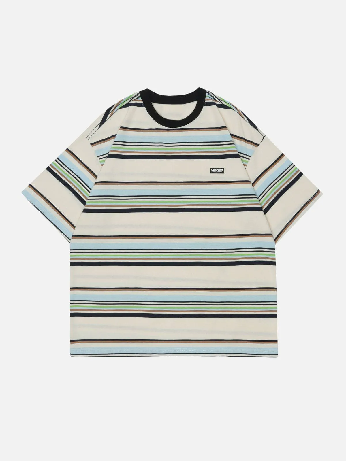 Labeled Stripes Tee