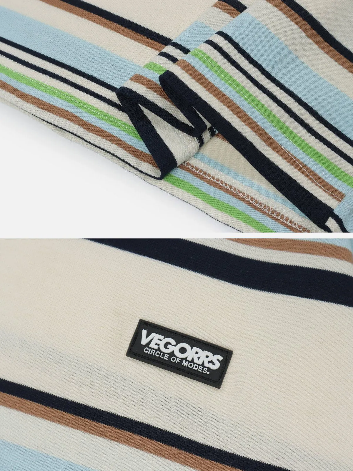 Labeled Stripes Tee