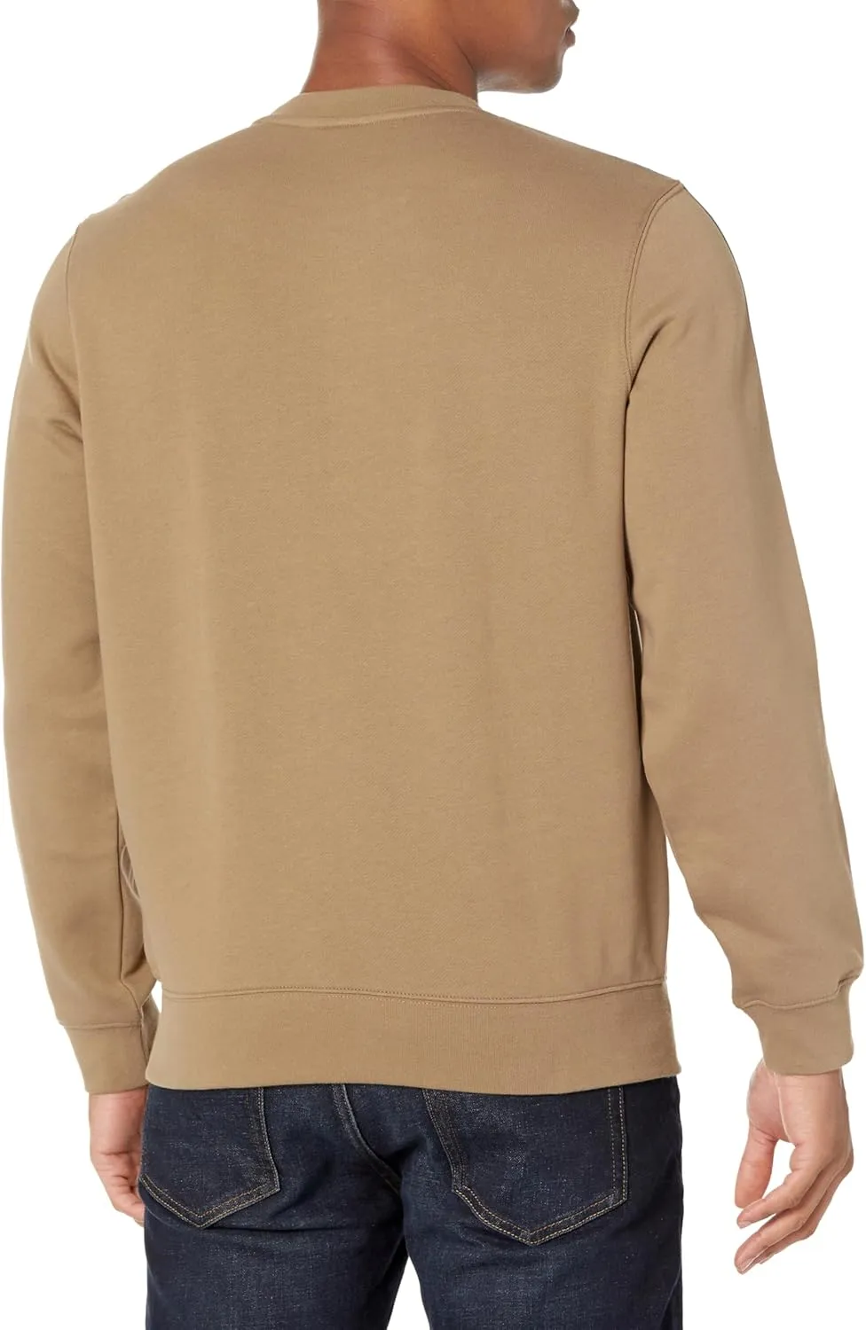 Lacoste Men's Classic Fit Logo Stripe Flannel Sweatshirt