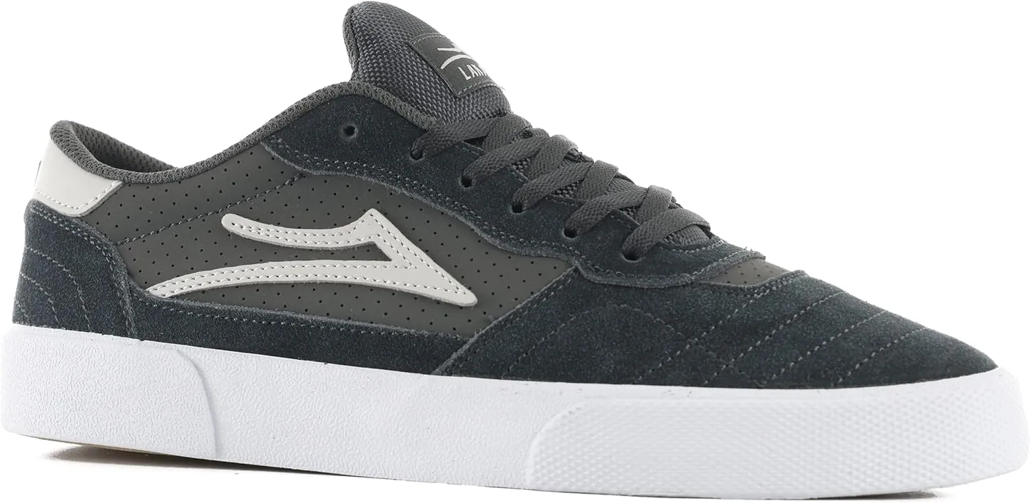 Lakai Skateboard Shoes Cambridge White/Burgundy Leather