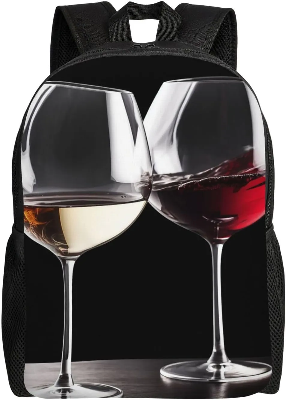 Laptop Backpack for Women Men Carry-on Backpack Red Wine Glasses Daypack Lightweight Travel Shoulder Bags