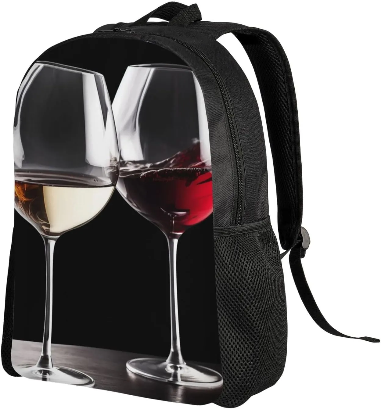 Laptop Backpack for Women Men Carry-on Backpack Red Wine Glasses Daypack Lightweight Travel Shoulder Bags