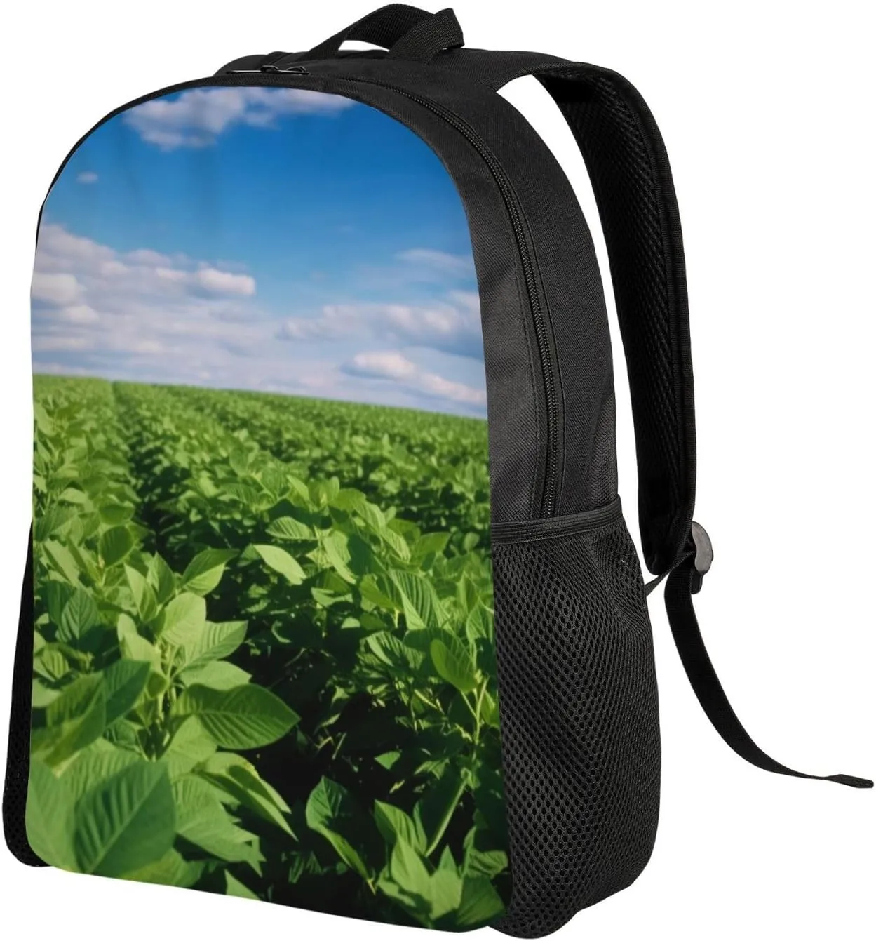 Laptop Backpack for Women Men Carry-on Backpack Soybean Field Daypack Lightweight Travel Shoulder Bags