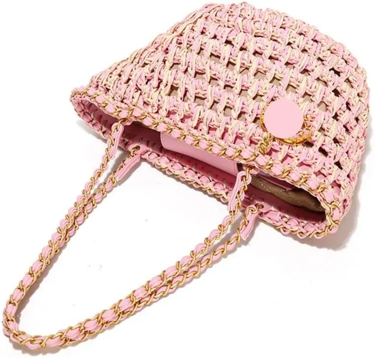 Large capacity Bag Fresh Hollow - out Straw Handbag, Essential for Leisure and Vacation Ladies shoulder Bag