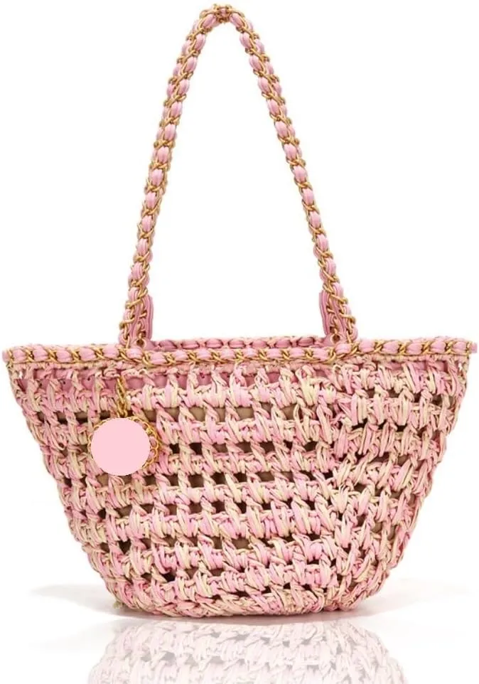 Large capacity Bag Fresh Hollow - out Straw Handbag, Essential for Leisure and Vacation Ladies shoulder Bag