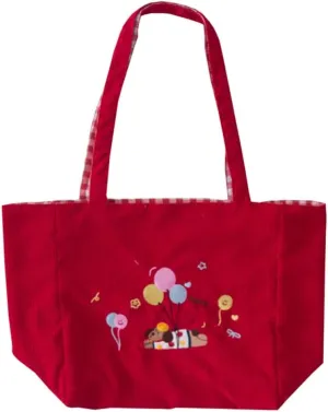 Large Capacity Casual Shoulder Bag For Students Practical Handbag Travel Satchle Embroidery Top Handle Bags