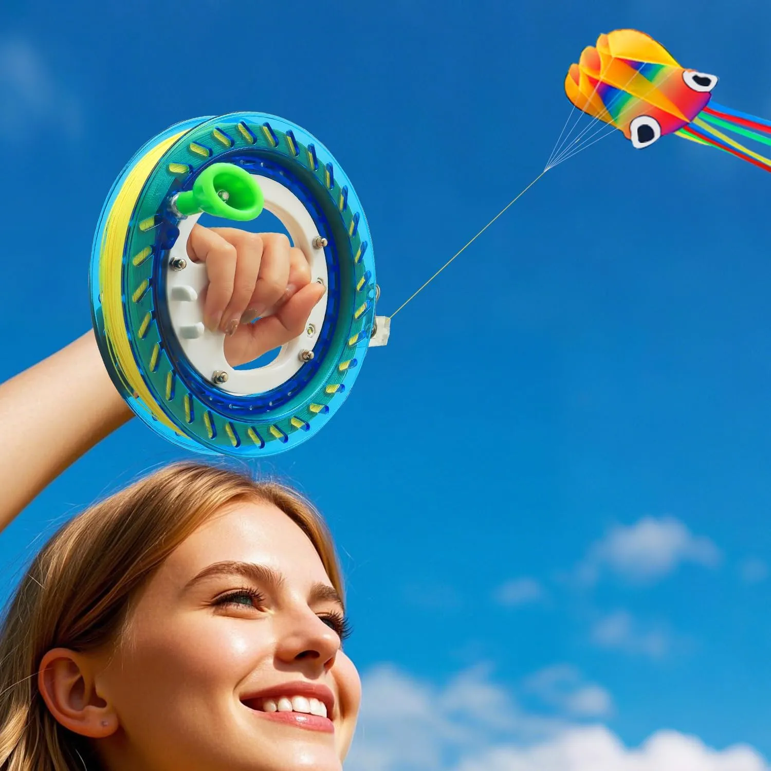 Large Octopus Kites for Kids & Adults,Big Kite for Beginners, Kites for Kids Ages 4-8,Outdoors Activities with Line and Handle