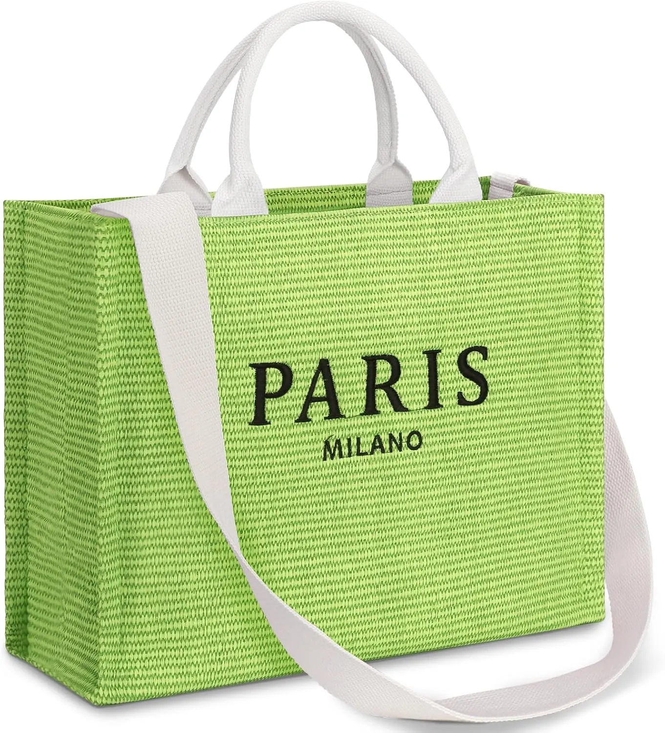 Large Tote Bag for Women Vegan Leather Woven Bag Top-handle Shoulder Crossbody Tote Bag for Work Travel