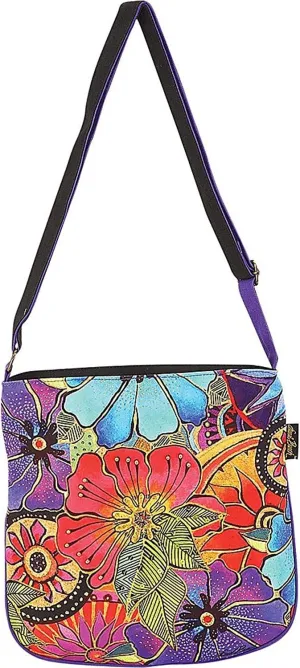 Laurel Burch Crossbody 12"X12.5"X2"-Floral, Multicolor