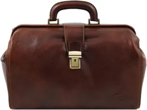 Leather Doctor Bag, Italian Leather Medical Bag, Genuine Leather Doctor Handbag