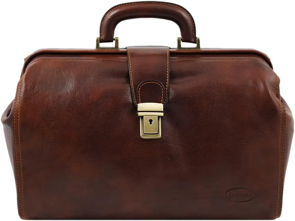 Leather Doctor Bag, Italian Leather Medical Bag, Genuine Leather Doctor Handbag