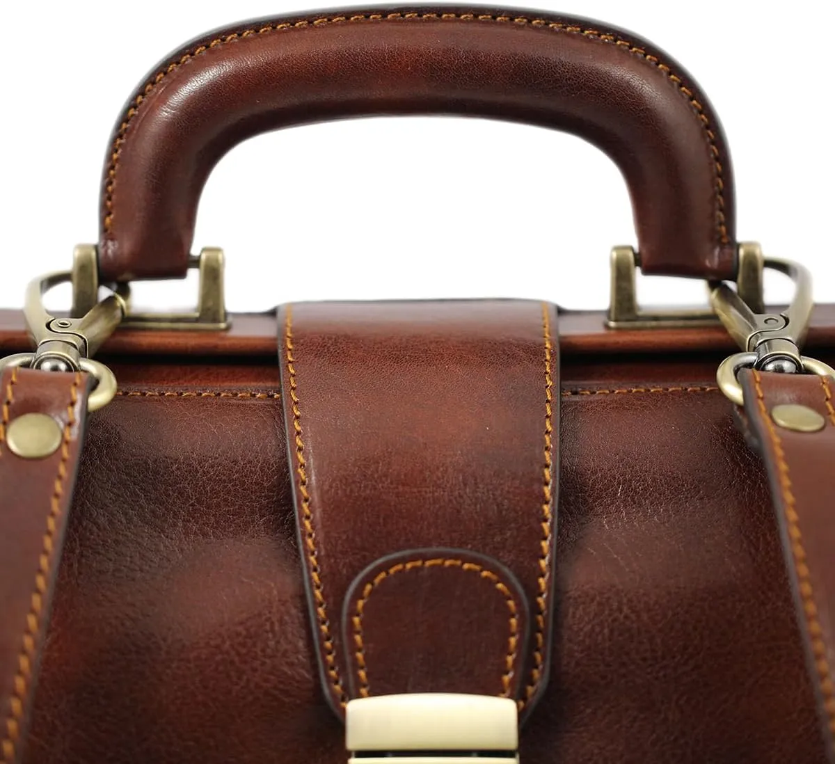 Leather Doctor Bag, Italian Leather Medical Bag, Genuine Leather Doctor Handbag
