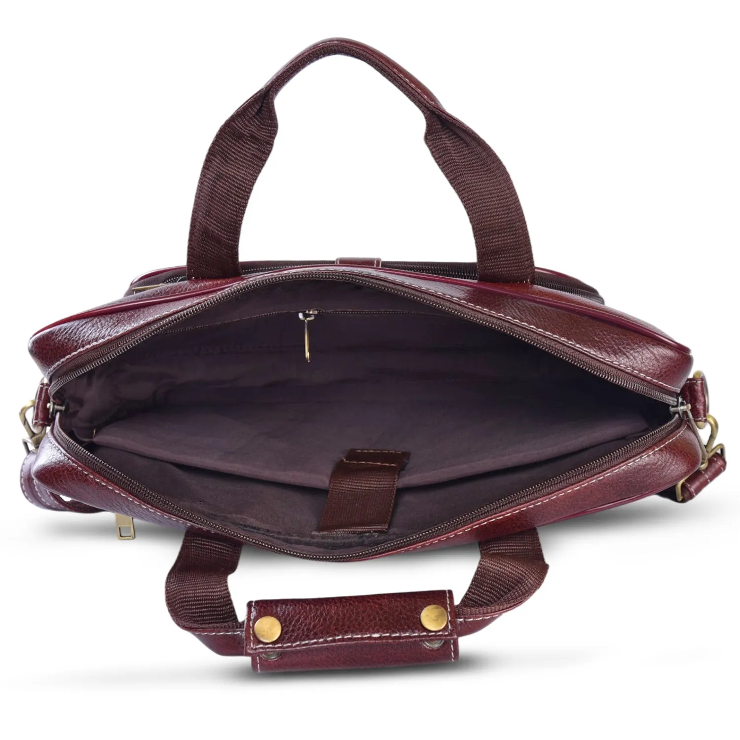 Leather Laptop Bag 36810 (BROWN)