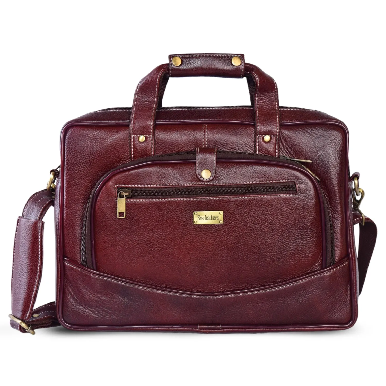 Leather Laptop Bag 36810 (BROWN)