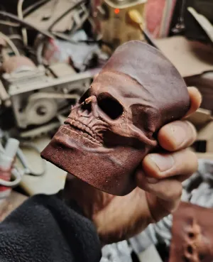 Leather Stamp Small three-dimensional skull convex leather shaping mold Skull leather mold - new type