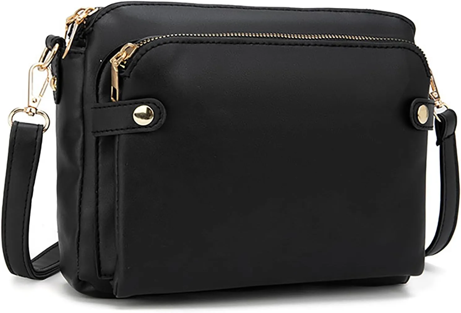 Leather Waterproof Medium Crossbody Bags - Trendy Triple Zip Women's Handbags