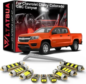 LED Interior Light Kit Package Replacement for Chevrolet Chevy Colorado GMC Canyon 2015 2016 2017 2018 2019 2020 2021 2022 2023 2024, Super Bright 6000K White