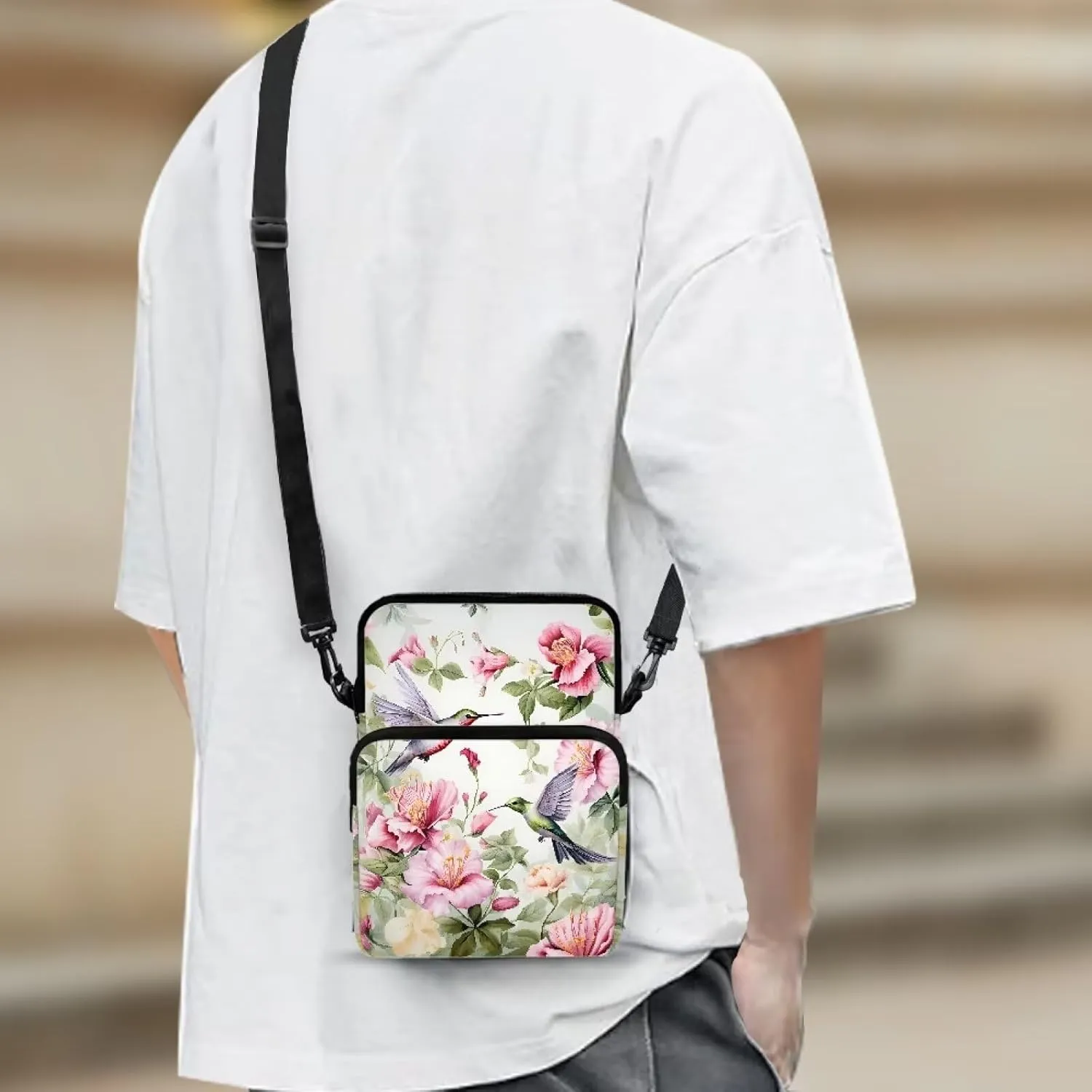 LedBack Fashion Cossbody Messenger Bag Double Clip Crossbody Bag Handbag Purse Shoulder Bag Pretty Gift