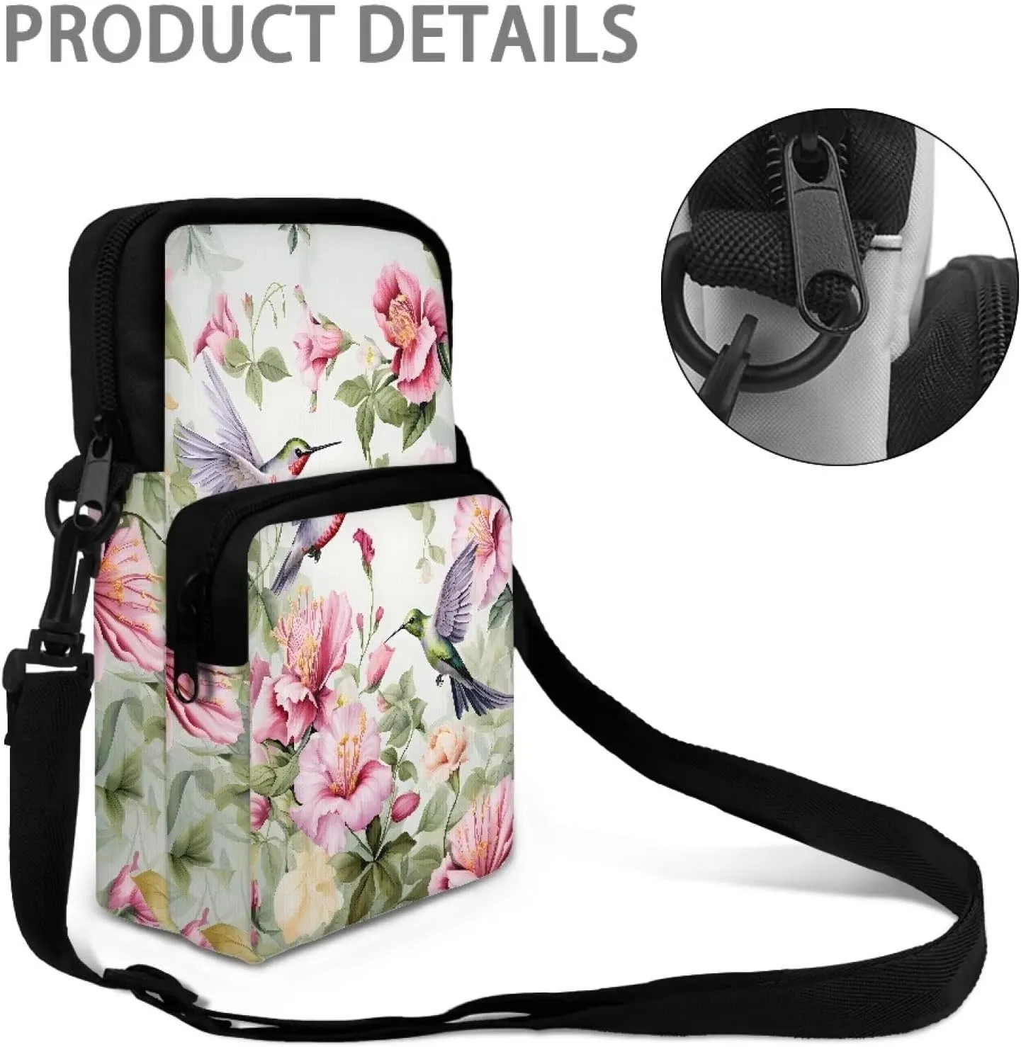LedBack Fashion Cossbody Messenger Bag Double Clip Crossbody Bag Handbag Purse Shoulder Bag Pretty Gift
