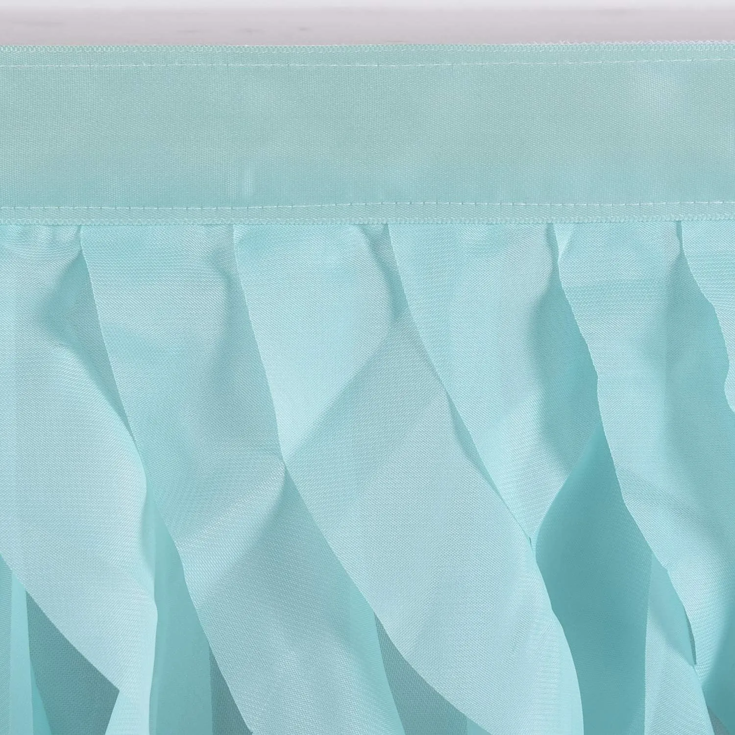 leegleri 14ft Mint Green Tutu Table Skirt.Tulle Table Skirt for Rectangle&Round Tables,Tutu Ruffle Tablecloth for Mermaid Party,Baby Shower Decoration,Gender Reveal,Under The Sea Decorations