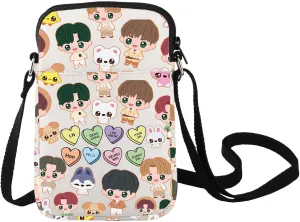 LEVLO SKZ Crossbody Bag SKZ Animal Fans Gift K-POP Cartoon Member Shoulder Bag K-POP Merchandise