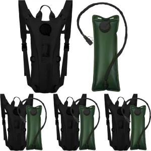 Liliful 4 Pcs Hydration Pack Backpack with 3 Liter Water Bladder Tactical Hiking Water Backpack with Hydration Bladder Military Daypack for Hiking Cycling Climbing