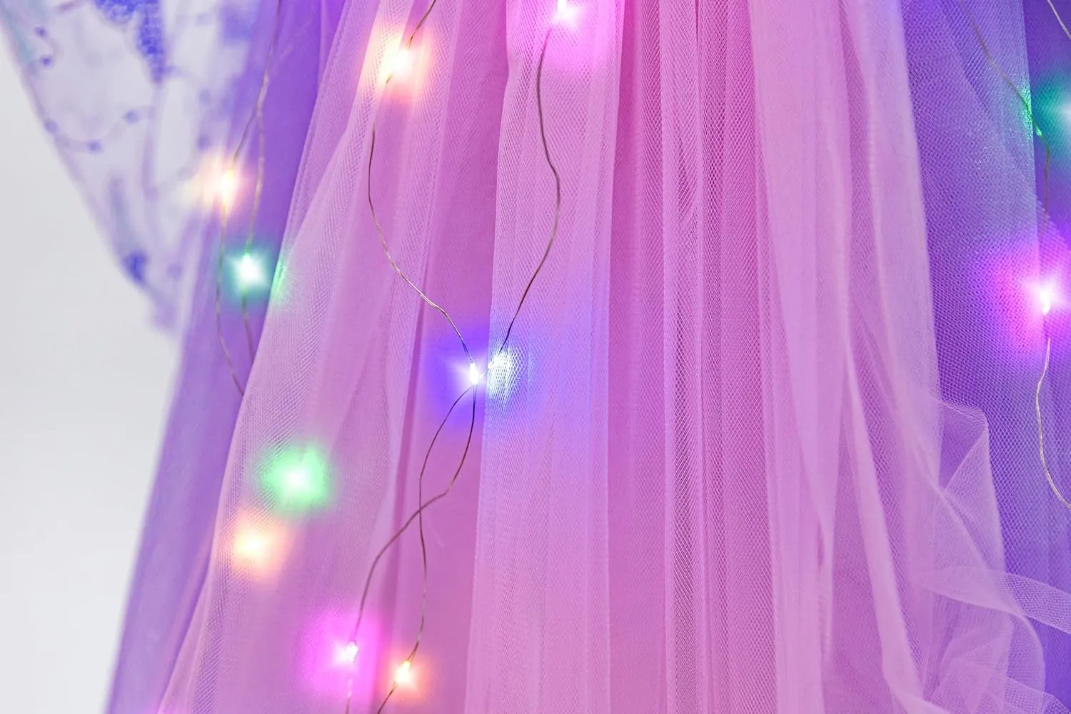Lingway Toys Girls Princess Dress Up Costume, Rapunzel Cosplay Dress, Light Up Girls Halloween Snow Queen Princess Dress