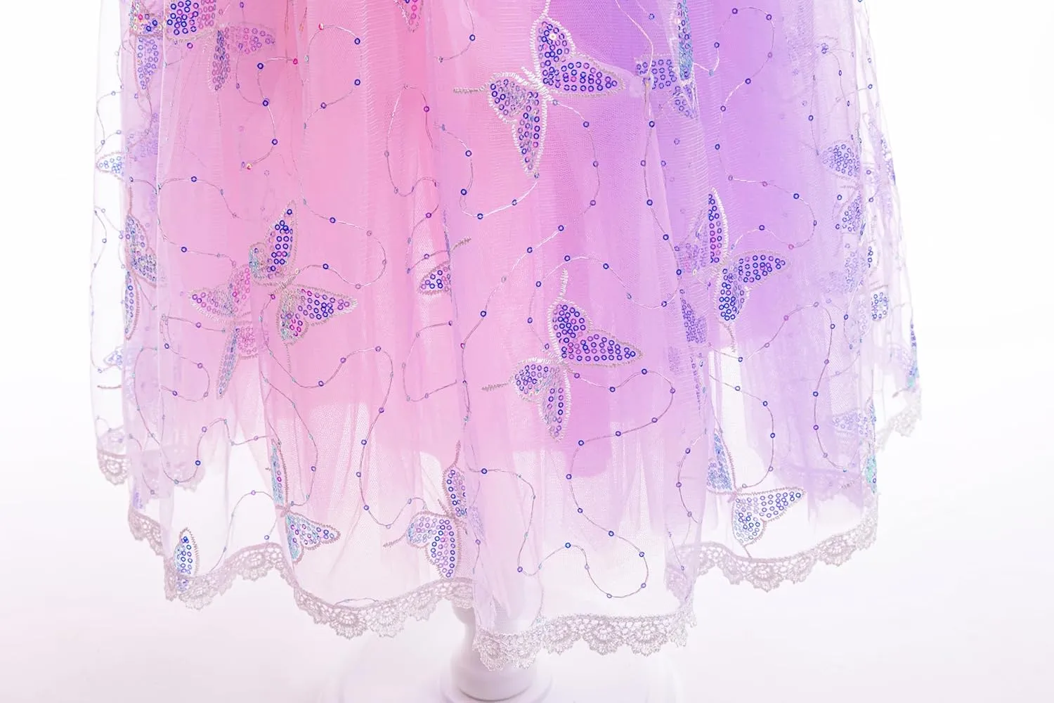 Lingway Toys Girls Princess Dress Up Costume, Rapunzel Cosplay Dress, Light Up Girls Halloween Snow Queen Princess Dress