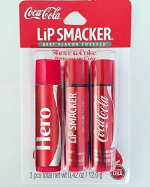 Lip Smacker Best Flavor Forever Trio 3 Pack - Share a Coke Coca-Cola Hero, Dreamer, Superstar