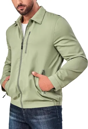 Little Donkey Andy Men's Lightweight Windbreaker Casual Jacket Spring Fall Softshell Outwear for Hiking Travel