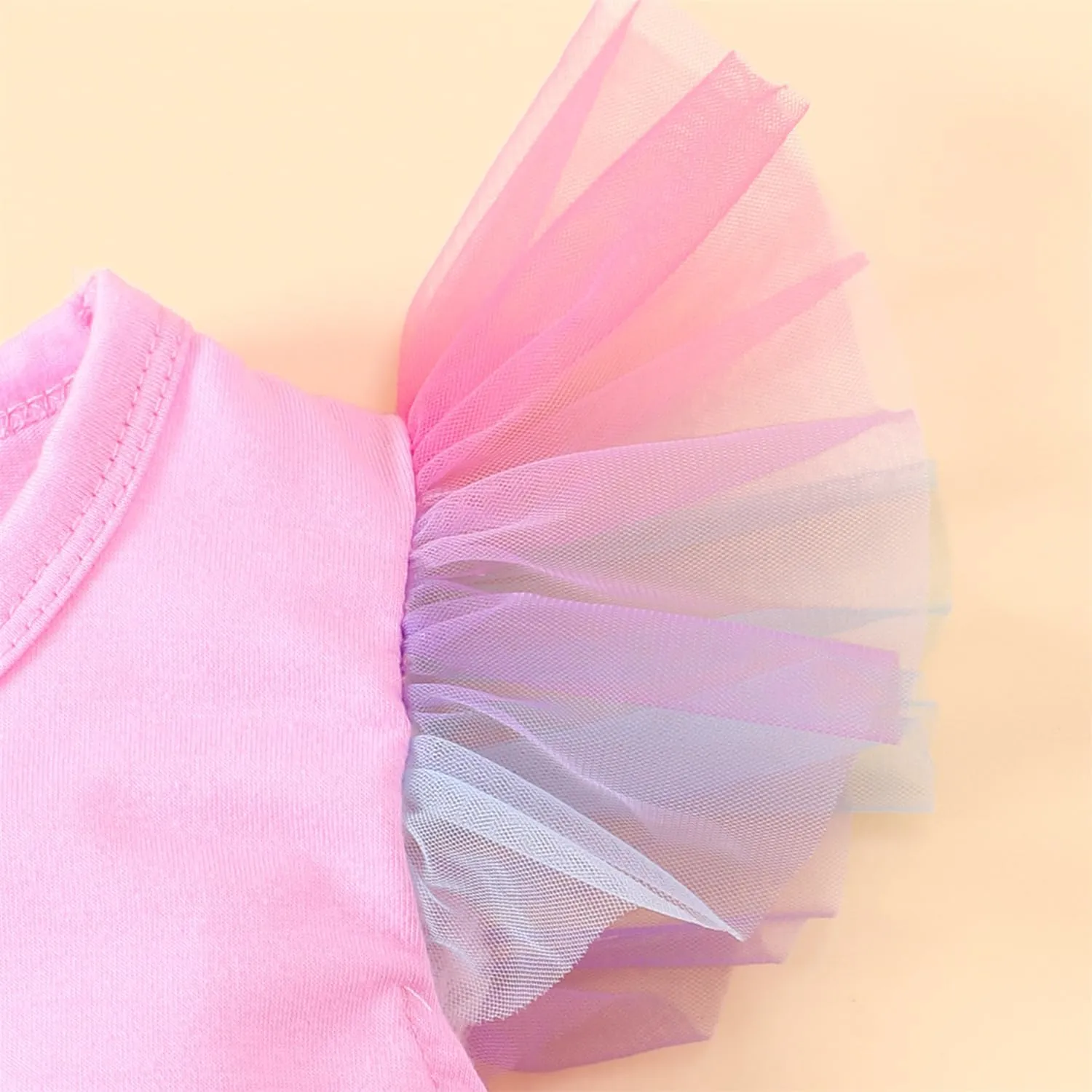 Little Girls Tulle Tutu Dress - Toddler Kids Flutter Sleeve Princess Sundress Casual Summer Outfit Clothes for 2-7Y