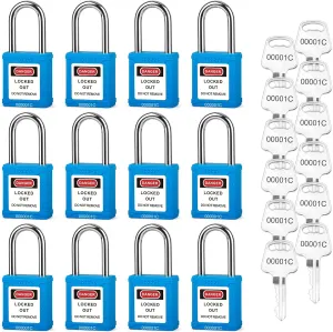 Lockout Tagout Locks,Blue Loto Locks,Lock Out Locks Keyed Alike,12 Same Keys per Safety Lockout Padlock Set,for Lock Out Tag Out Kits Electrical(BD-GT03KA-12PCS)