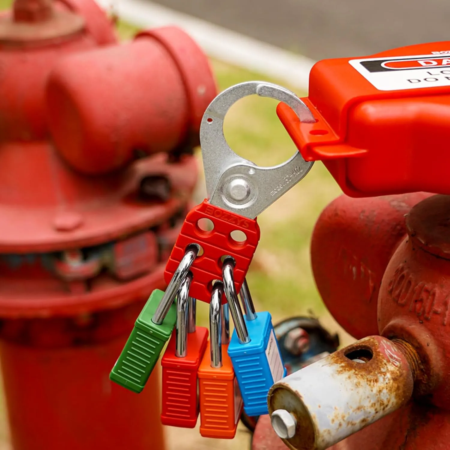 Lockout Tagout Padlocks - 6 Same Keys Safety Padlock, Keyed Alike, Black LOTO Locks for Industrial Kit (BD-GT05KA-6PCS 6 Keys)