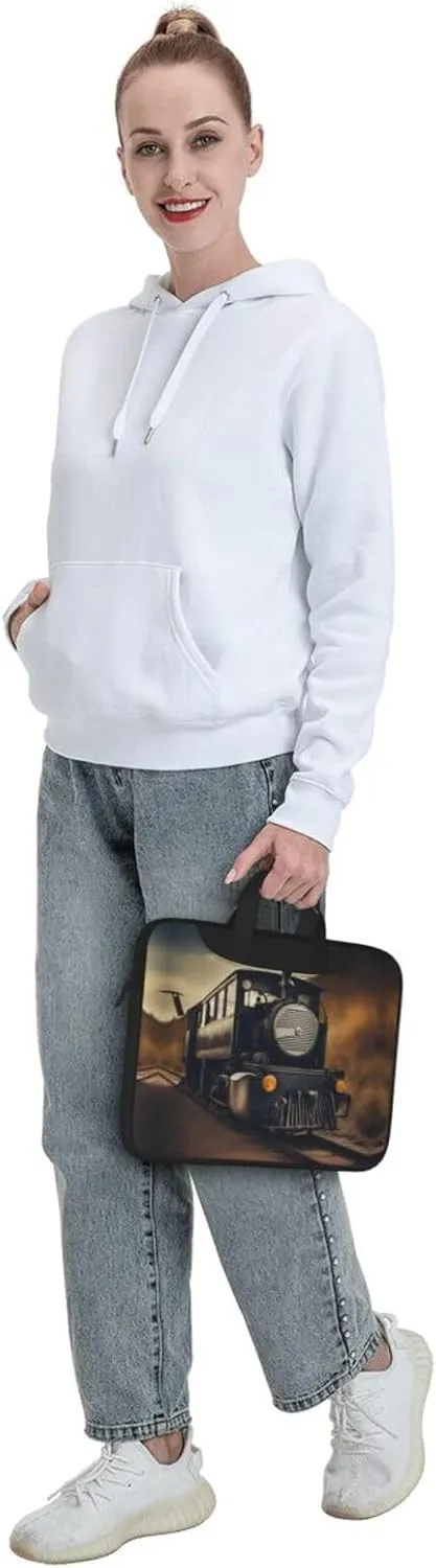 locomotive Print Laptop Case and Computer Bag - Versatile Laptop Bag for Men Laptop Shoulder Bag