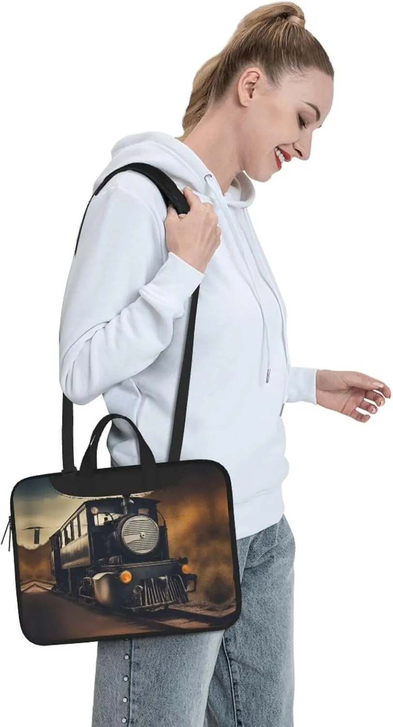 locomotive Print Laptop Case and Computer Bag - Versatile Laptop Bag for Men Laptop Shoulder Bag