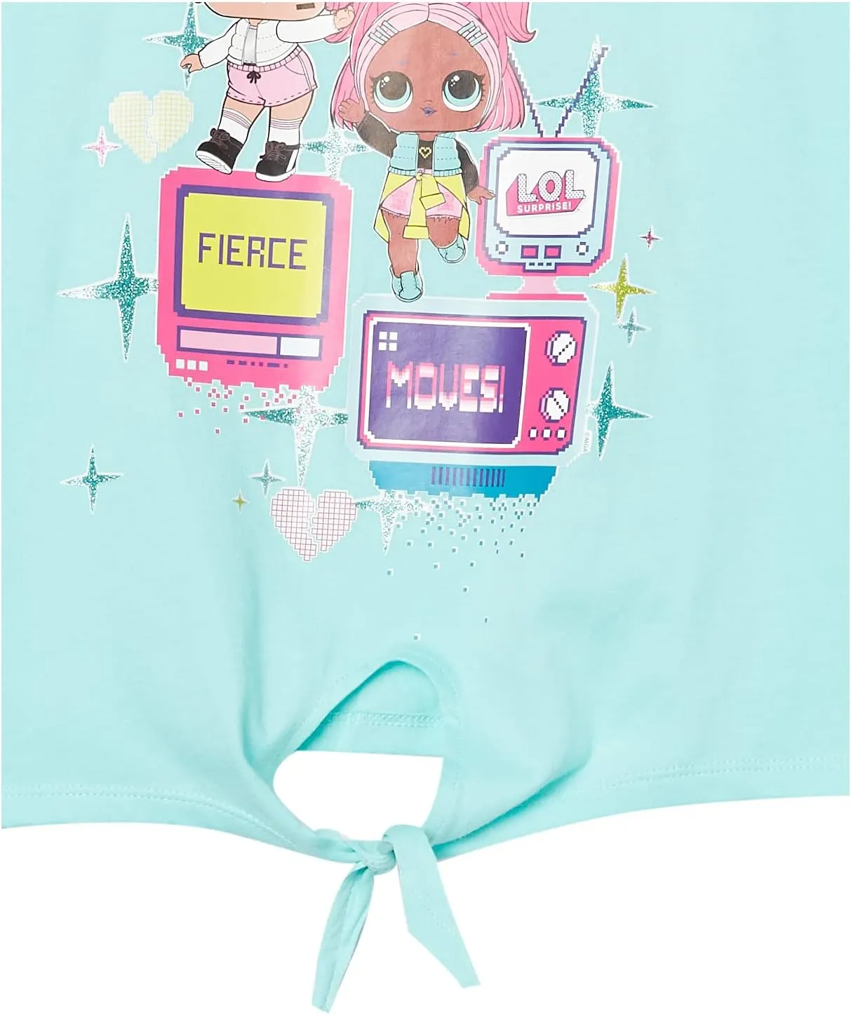 L.O.L. Surprise! girls Tie Front Tee & Tulle Skirt Set BundleT-Shirt