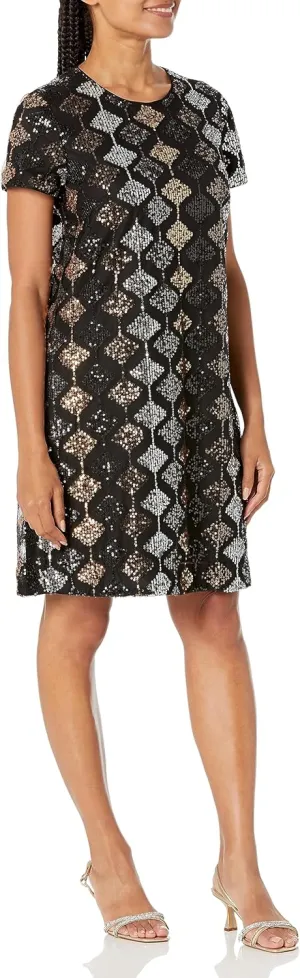 London Times Women's Sequin Dress Occasion Event Party