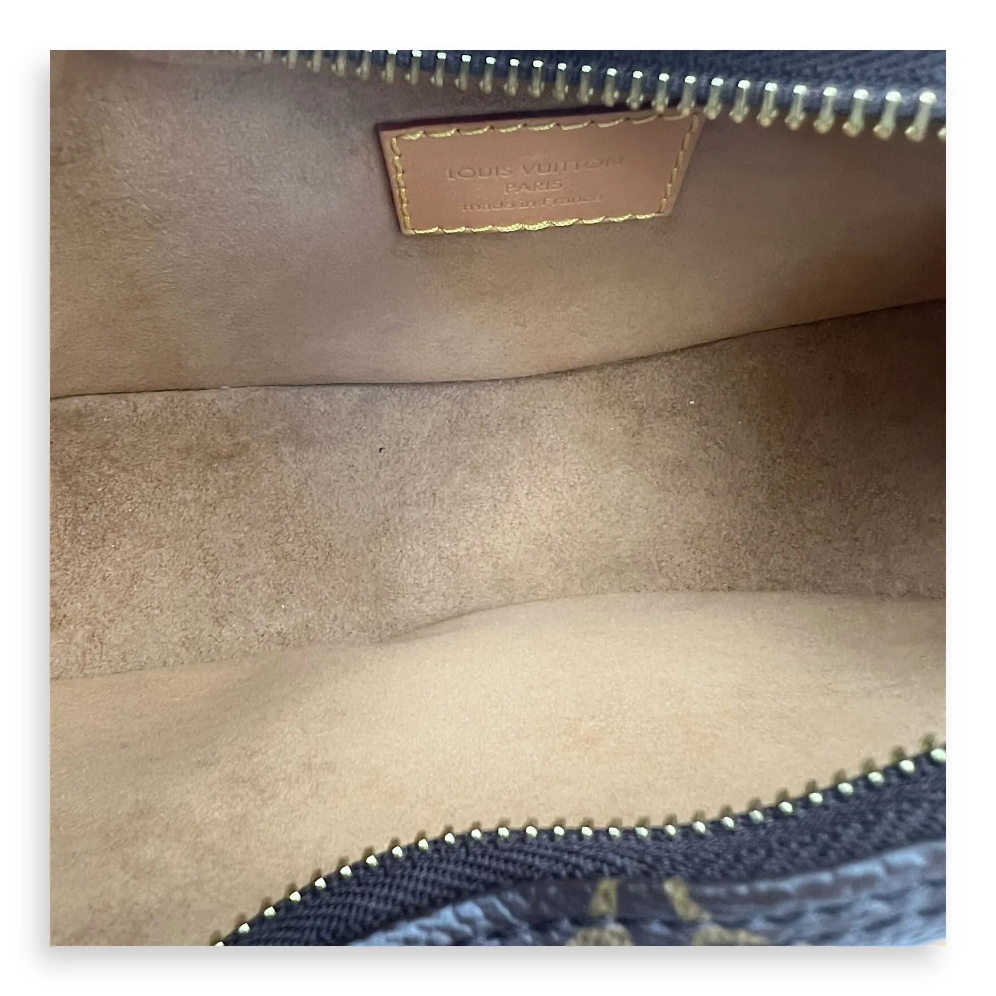 Loop Shoulder Bag Brown in Monogram Coated Canvas, Gold hardware