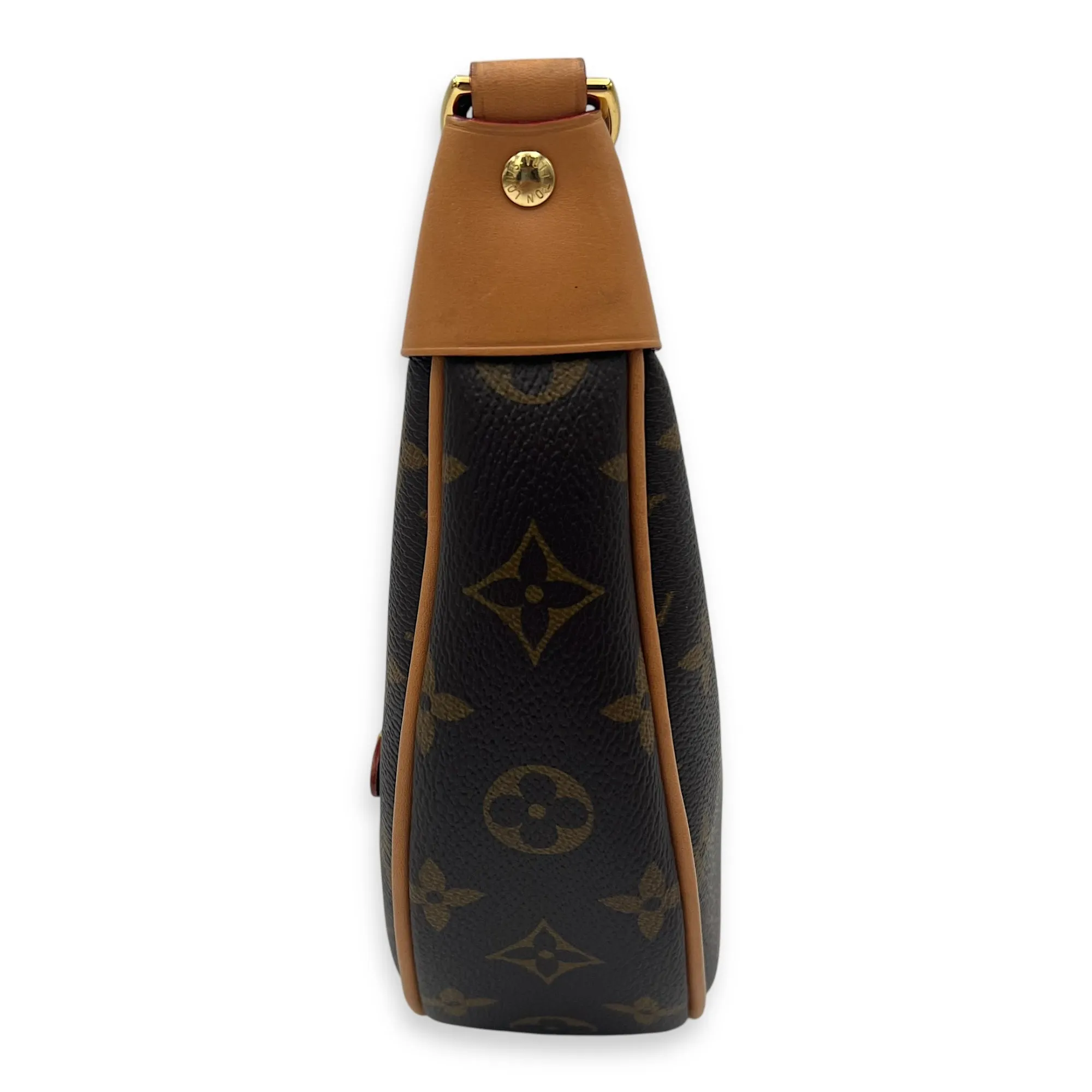 Loop Shoulder Bag Brown in Monogram Coated Canvas, Gold hardware