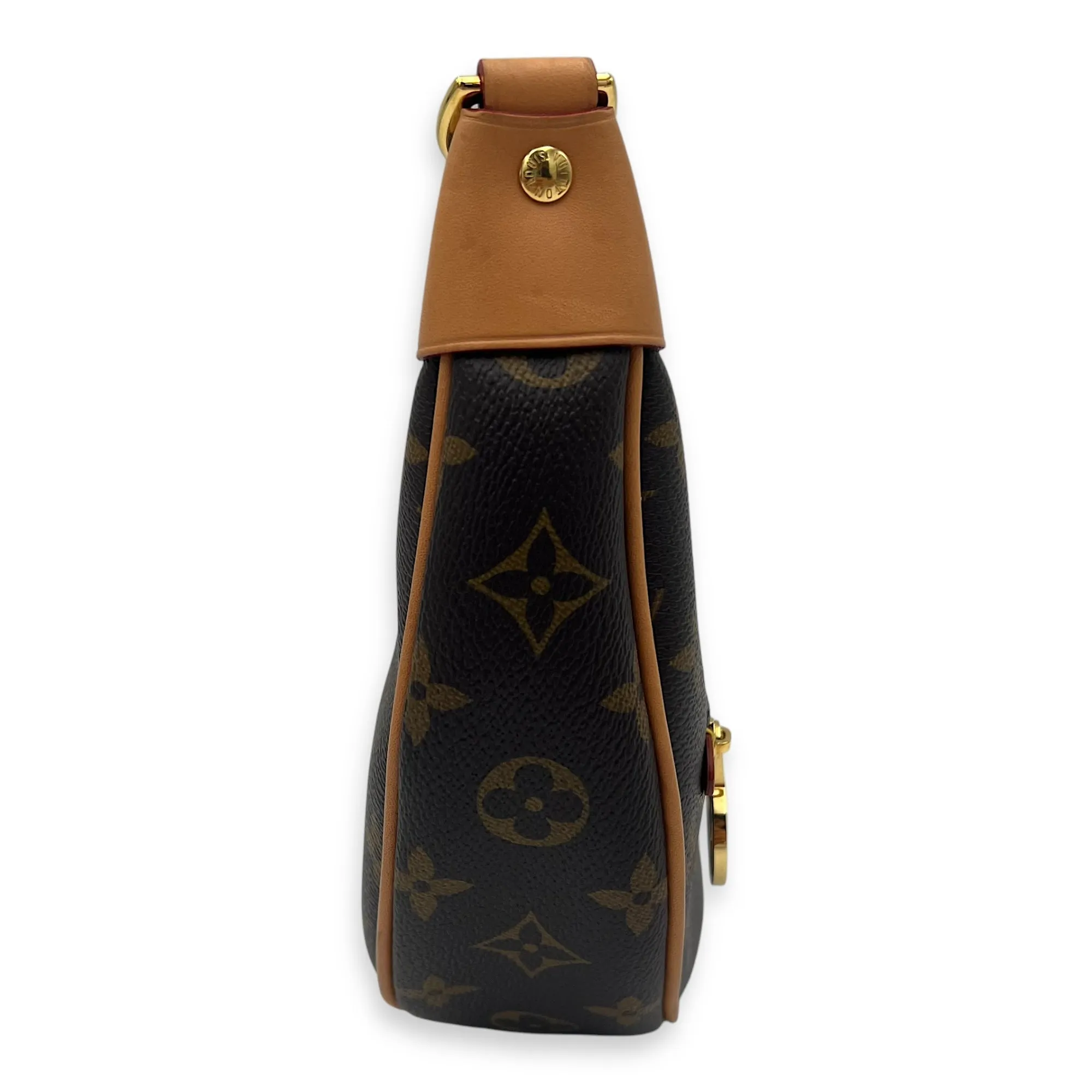 Loop Shoulder Bag Brown in Monogram Coated Canvas, Gold hardware