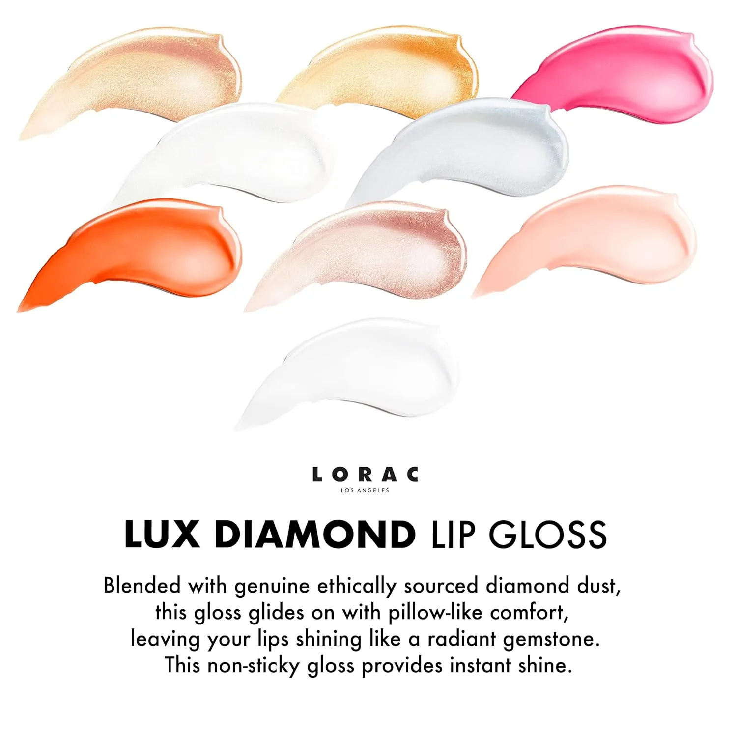 LORAC LUX Diamond Lip Gloss, Multi-Dimensional Shine, Non-Sticky, Long Lasting,