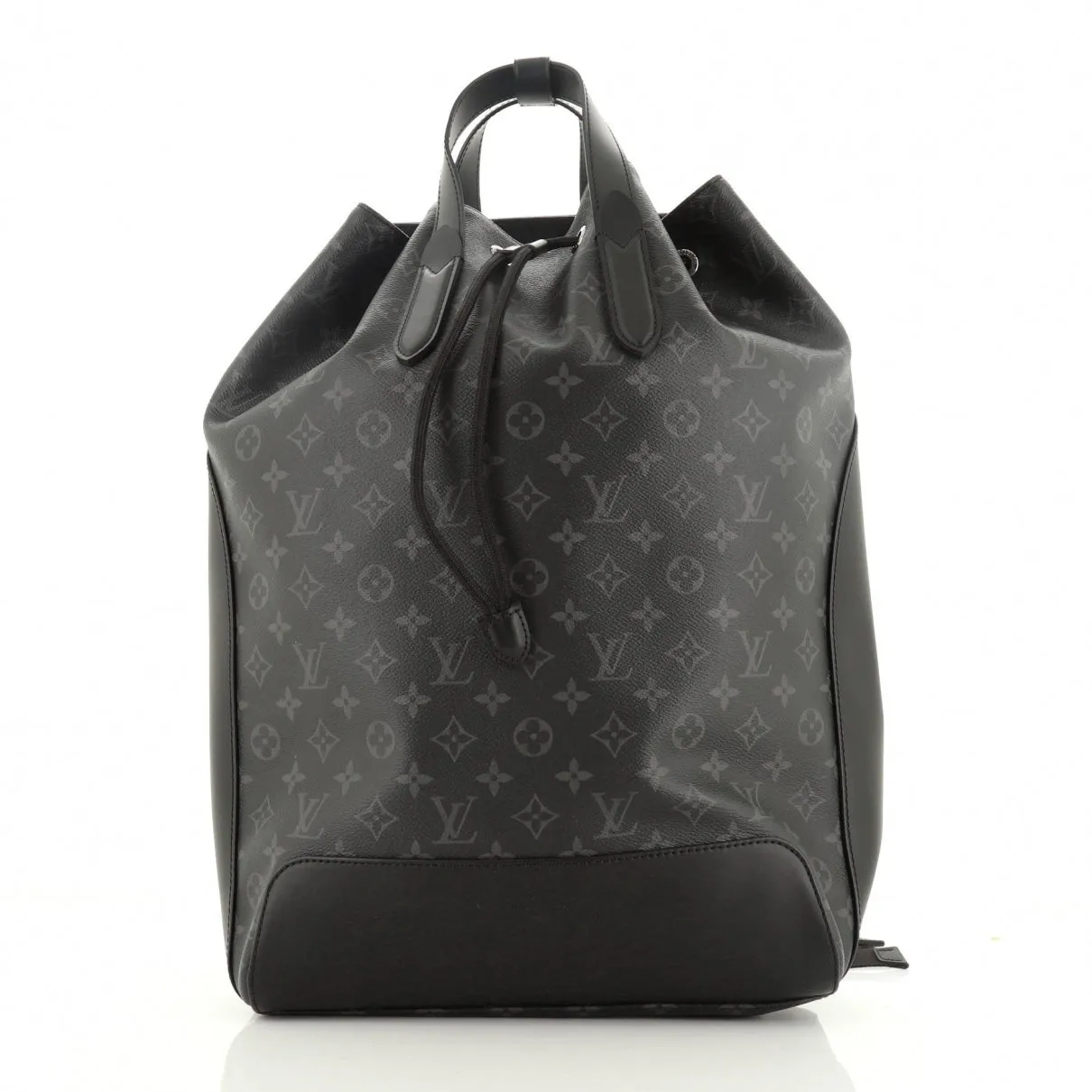 Louis Vuitton black cloth backpacks