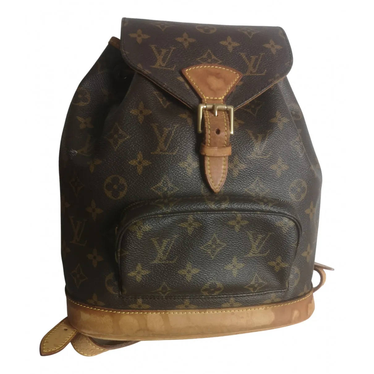 Louis Vuitton montsouris brown cloth backpacks