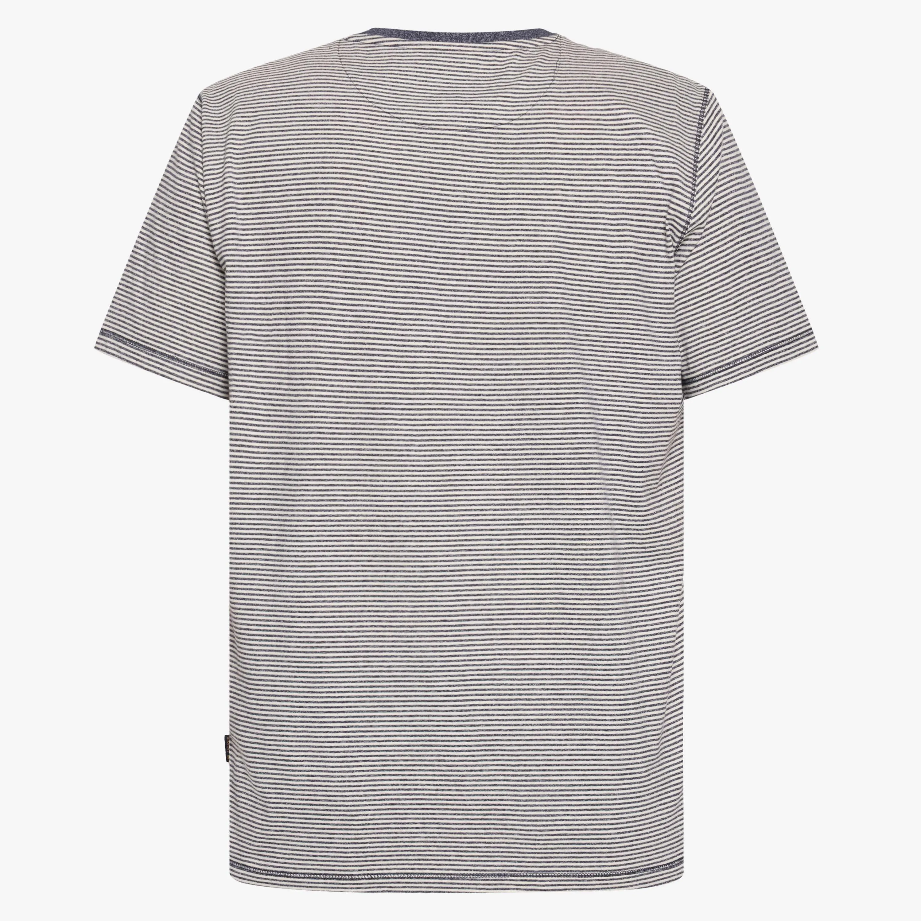 LukeSi Print Stripe Tee - Blue Captain